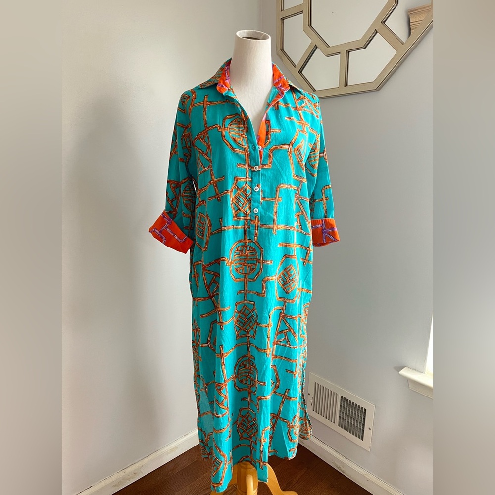 JUDE CONNALLY Bamboo
Lattice Print dress .